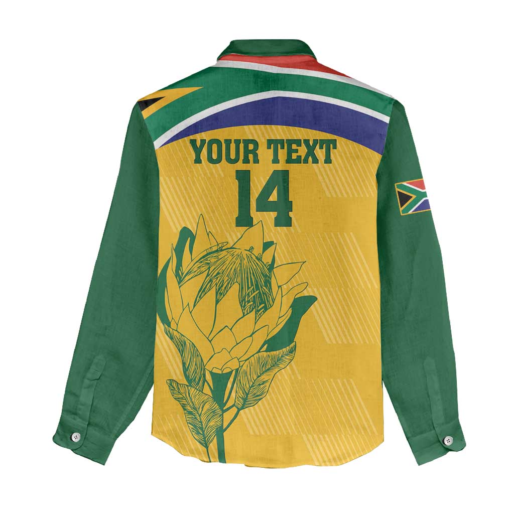 Custom South Africa Cricket Women Casual Shirt Go Champions World Cup Proteas LT14