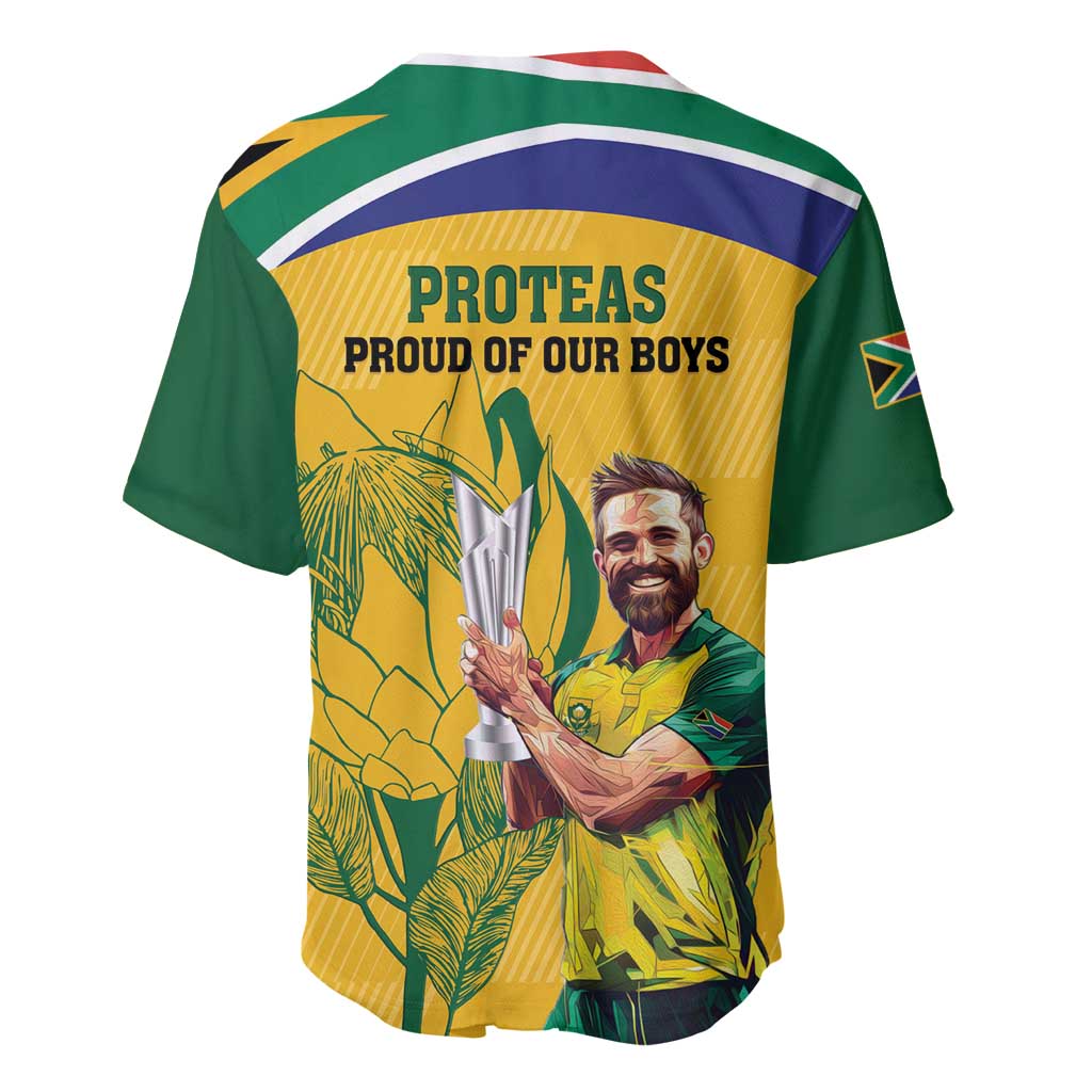 South Africa Cricket Baseball Jersey 1st Champions World Cup Proud Of Our Boys LT14