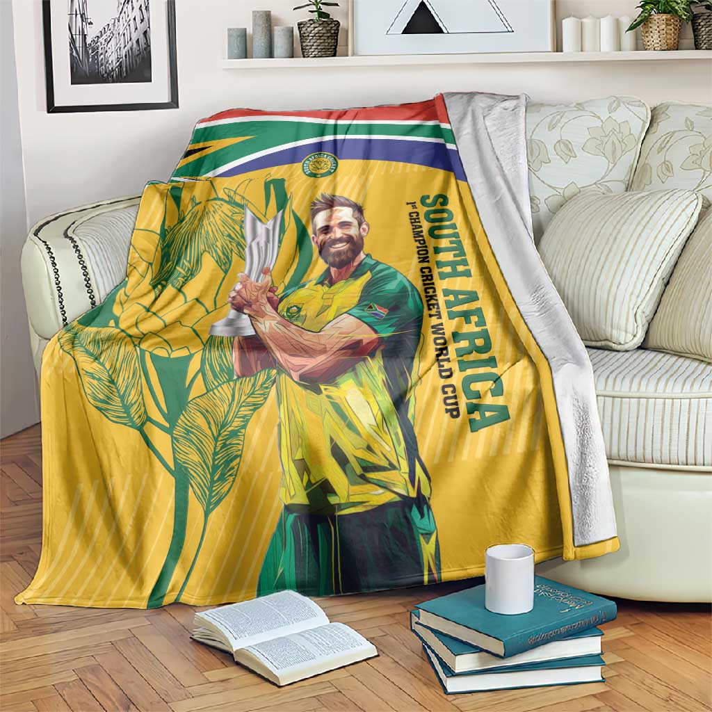 South Africa Cricket Blanket 1st Champions World Cup Proud Of Our Boys LT14