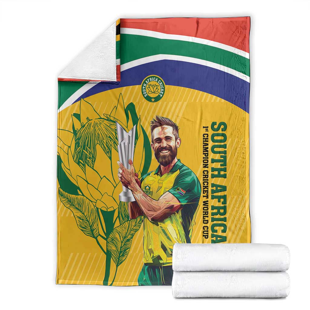 South Africa Cricket Blanket 1st Champions World Cup Proud Of Our Boys LT14