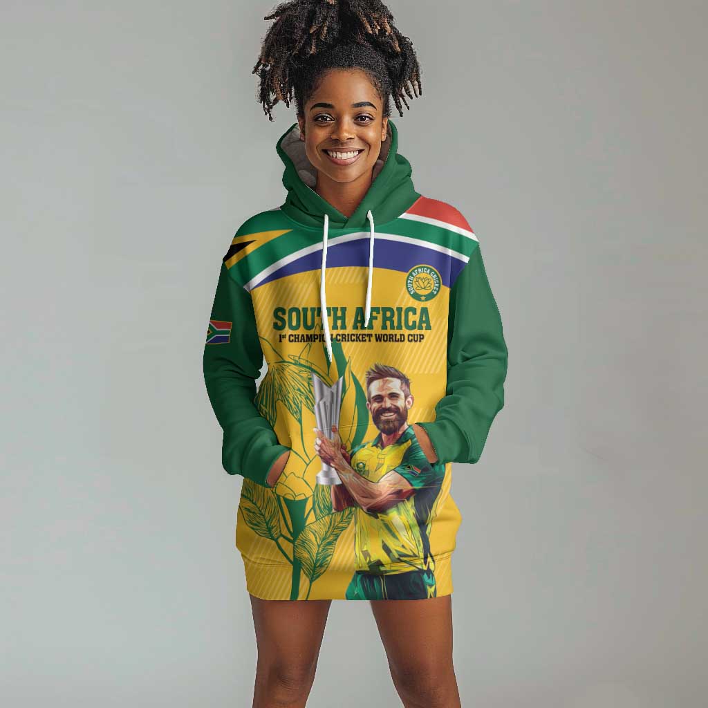 South Africa Cricket Hoodie Dress 1st Champions World Cup Proud Of Our Boys LT14