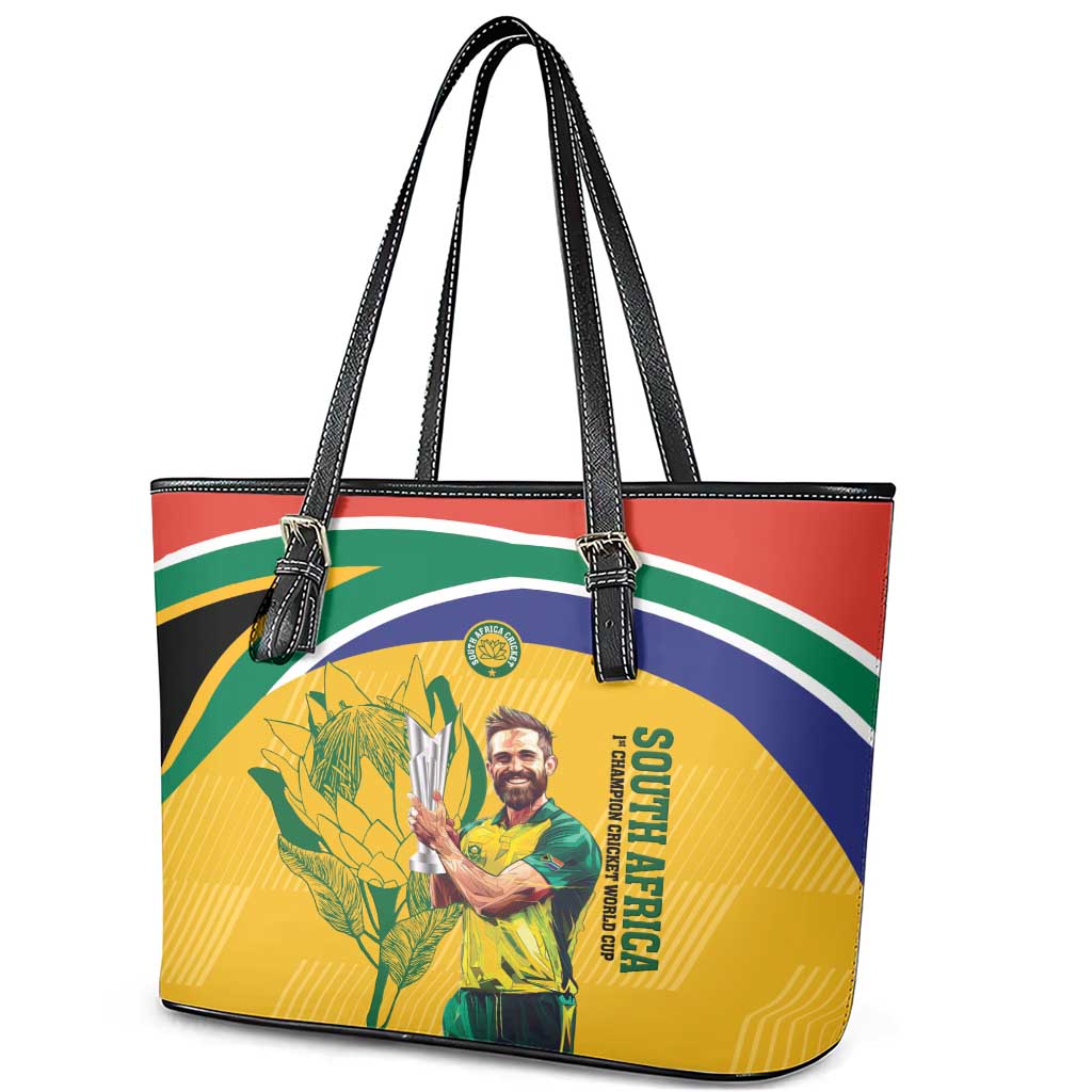 South Africa Cricket Leather Tote Bag 1st Champions World Cup Proud Of Our Boys LT14