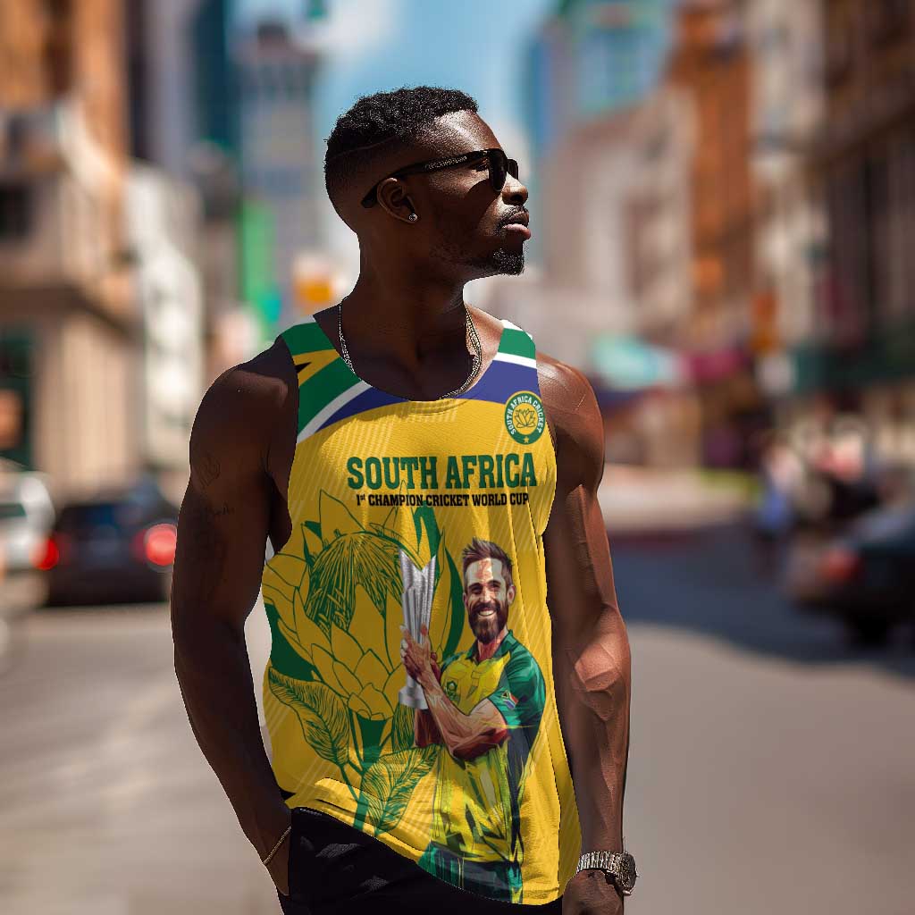South Africa Cricket Men Tank Top 1st Champions World Cup Proud Of Our Boys LT14