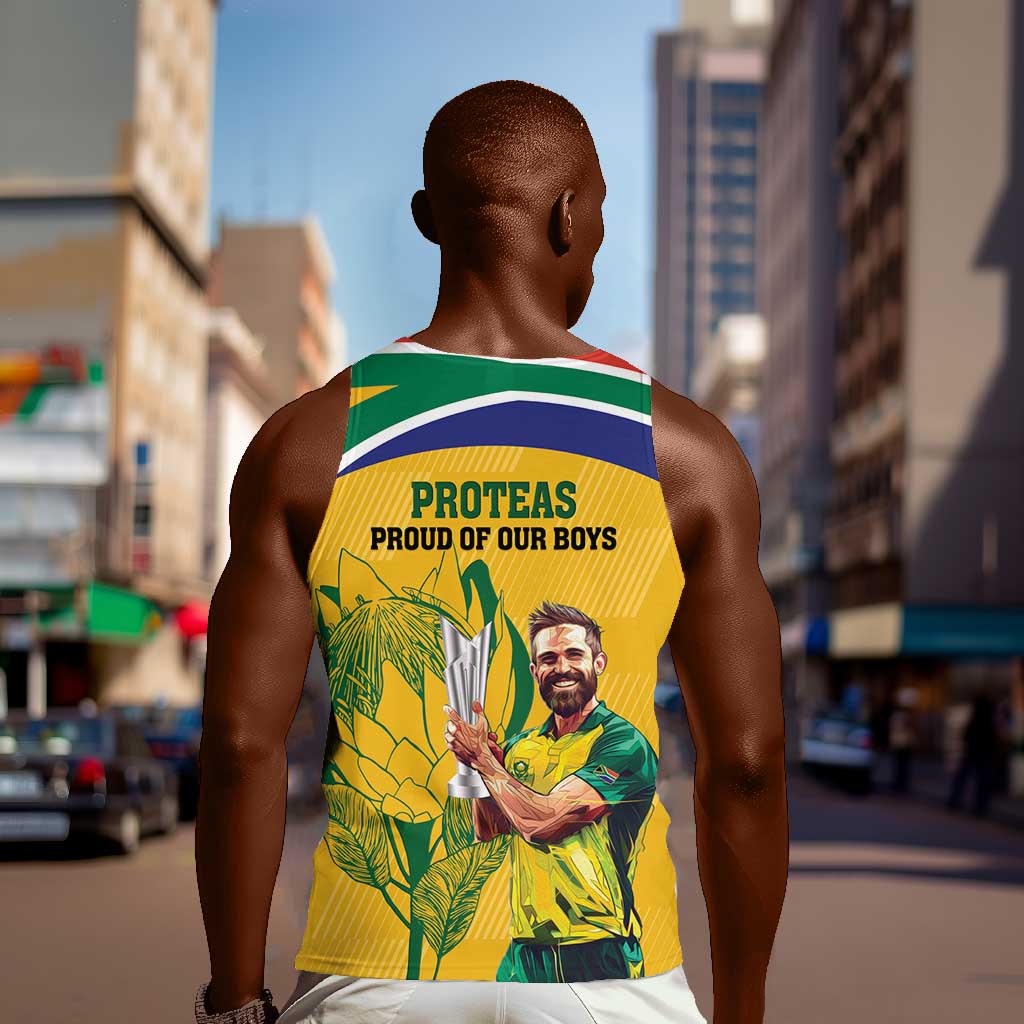 South Africa Cricket Men Tank Top 1st Champions World Cup Proud Of Our Boys LT14