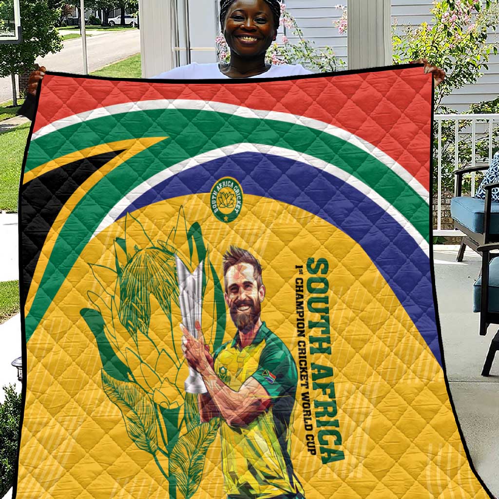 South Africa Cricket Quilt 1st Champions World Cup Proud Of Our Boys LT14