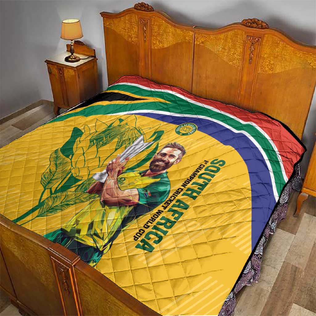 South Africa Cricket Quilt 1st Champions World Cup Proud Of Our Boys LT14