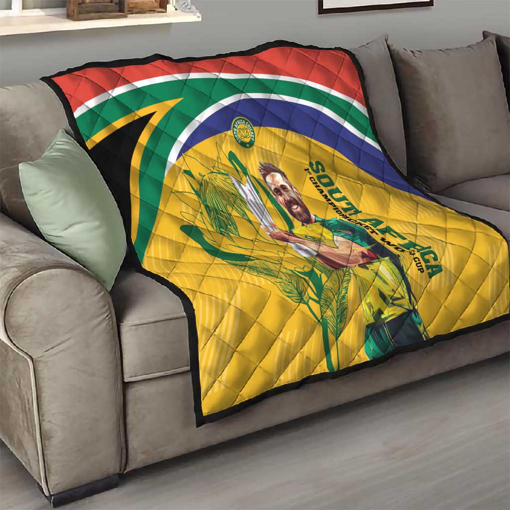 South Africa Cricket Quilt 1st Champions World Cup Proud Of Our Boys LT14