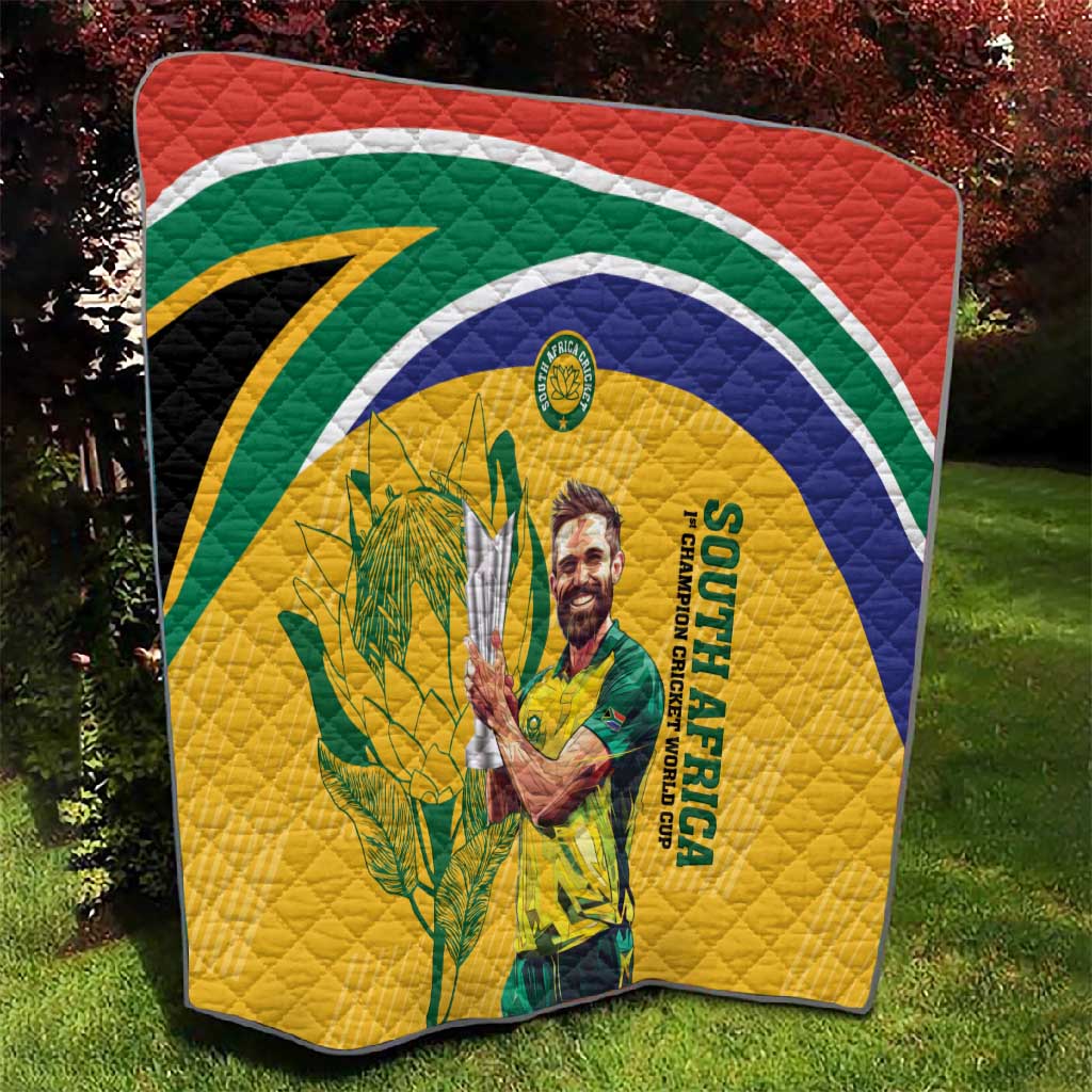 South Africa Cricket Quilt 1st Champions World Cup Proud Of Our Boys LT14
