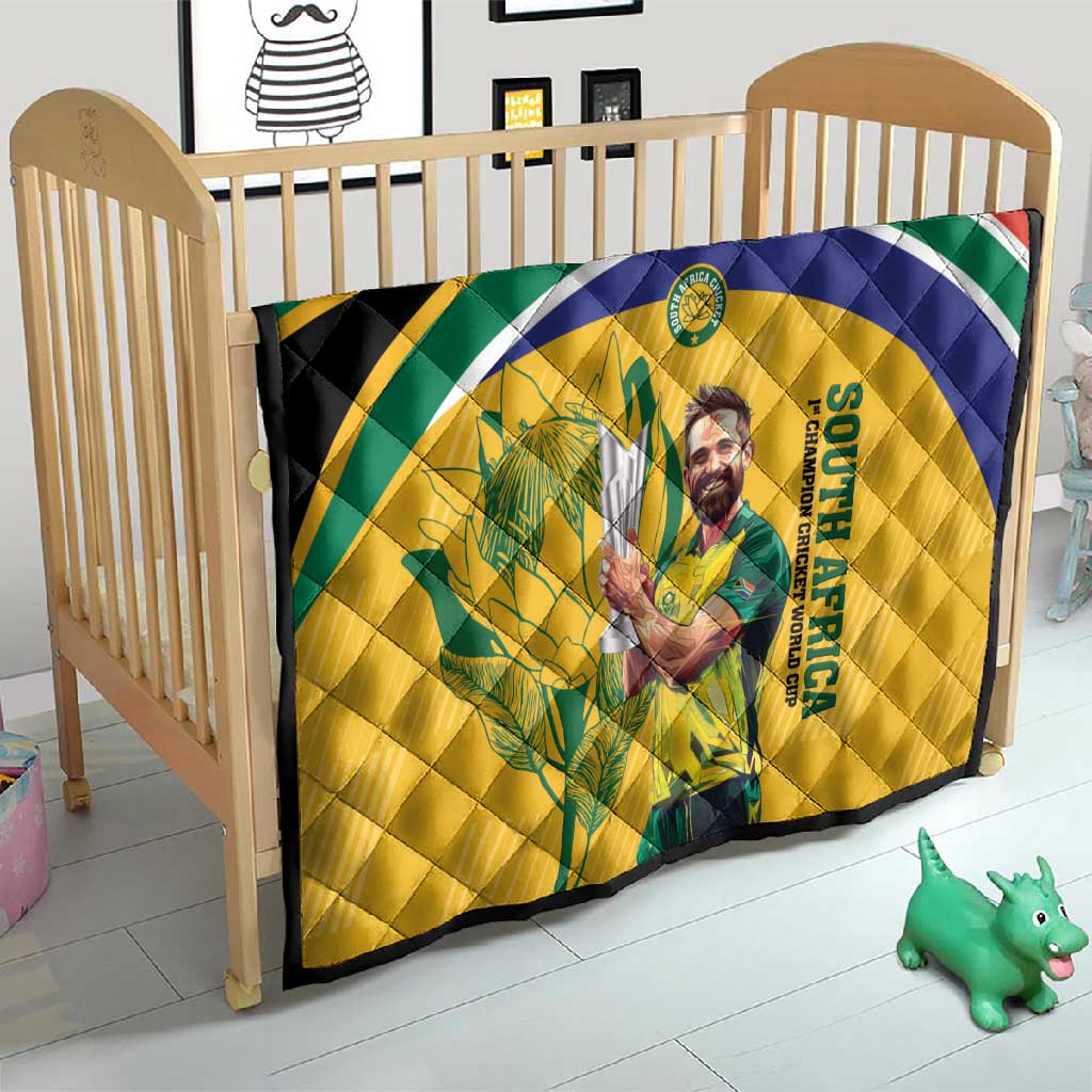 South Africa Cricket Quilt 1st Champions World Cup Proud Of Our Boys LT14