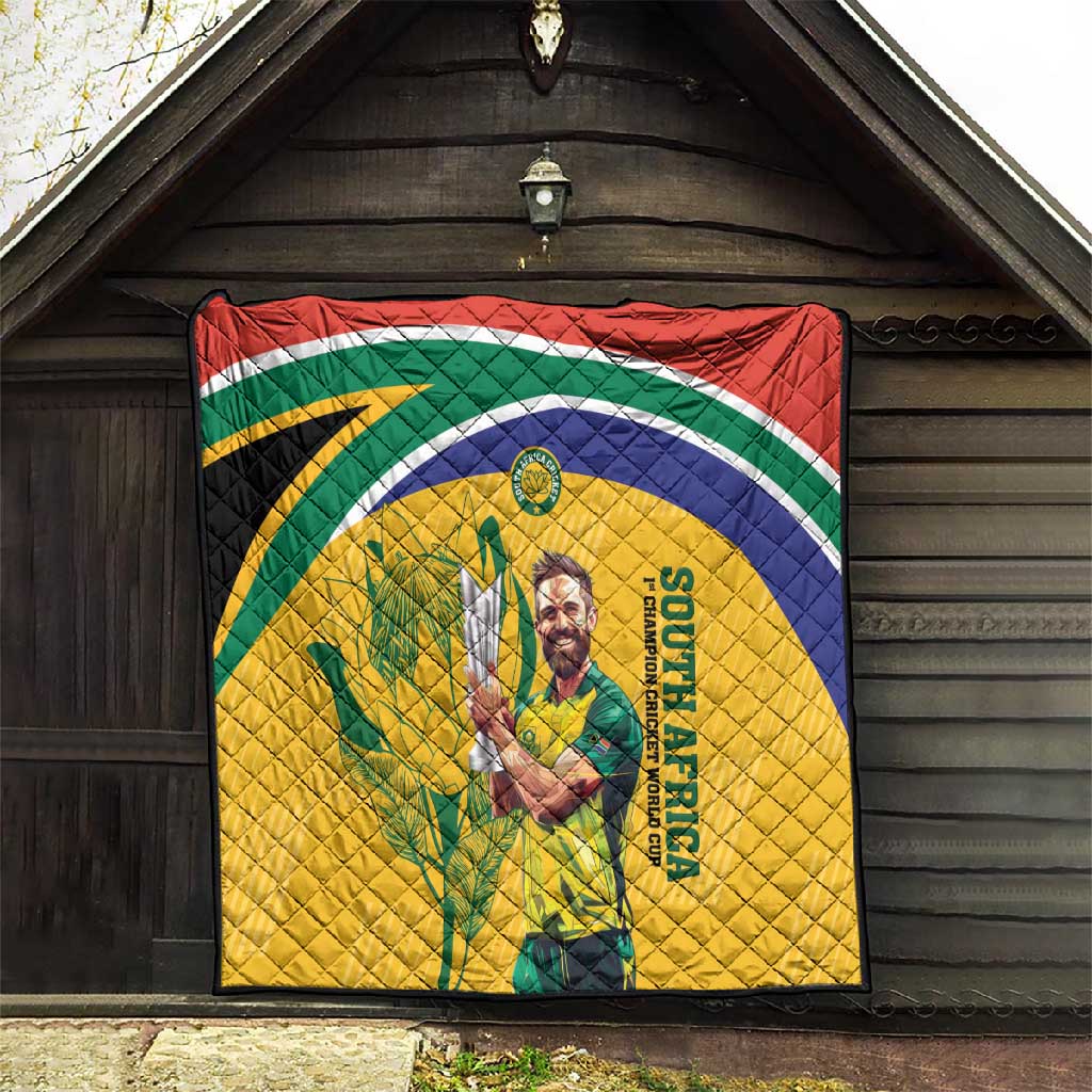 South Africa Cricket Quilt 1st Champions World Cup Proud Of Our Boys LT14
