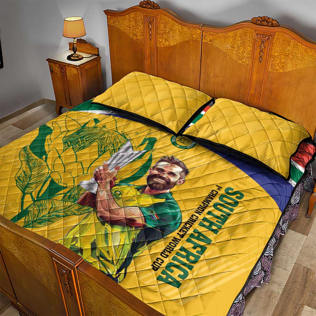 South Africa Cricket Quilt Bed Set 1st Champions World Cup Proud Of Our Boys LT14