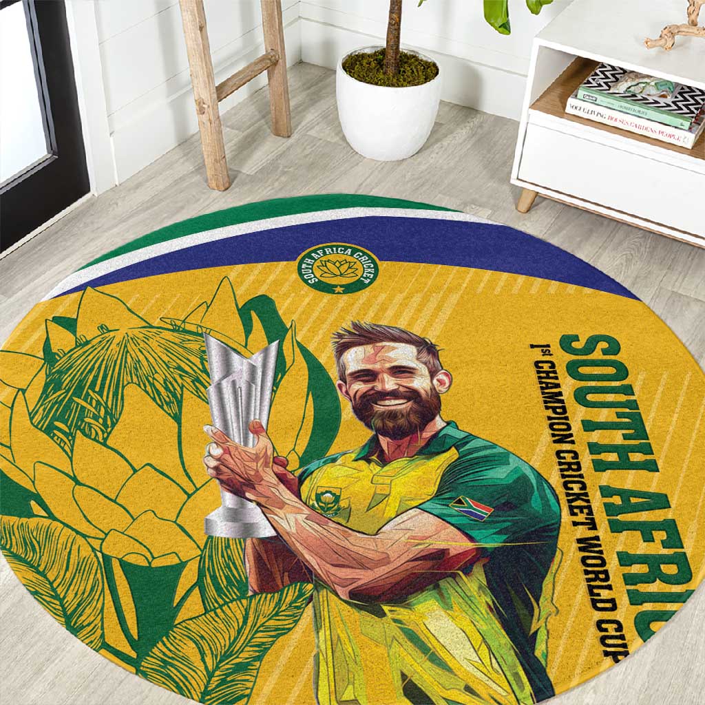 South Africa Cricket Round Carpet 1st Champions World Cup Proud Of Our Boys LT14