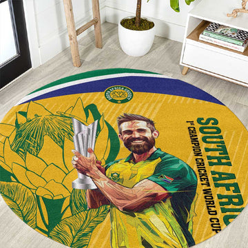 South Africa Cricket Round Carpet 1st Champions World Cup Proud Of Our Boys LT14