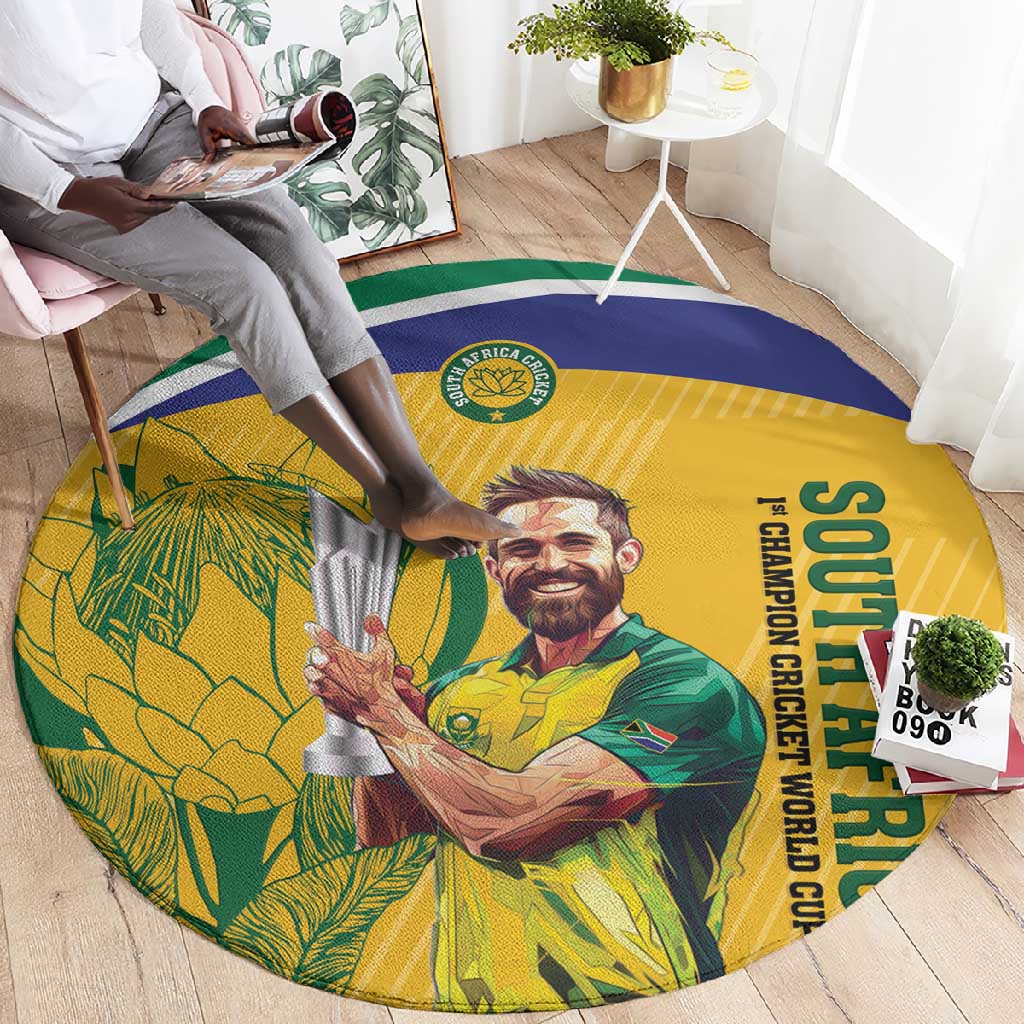 South Africa Cricket Round Carpet 1st Champions World Cup Proud Of Our Boys LT14