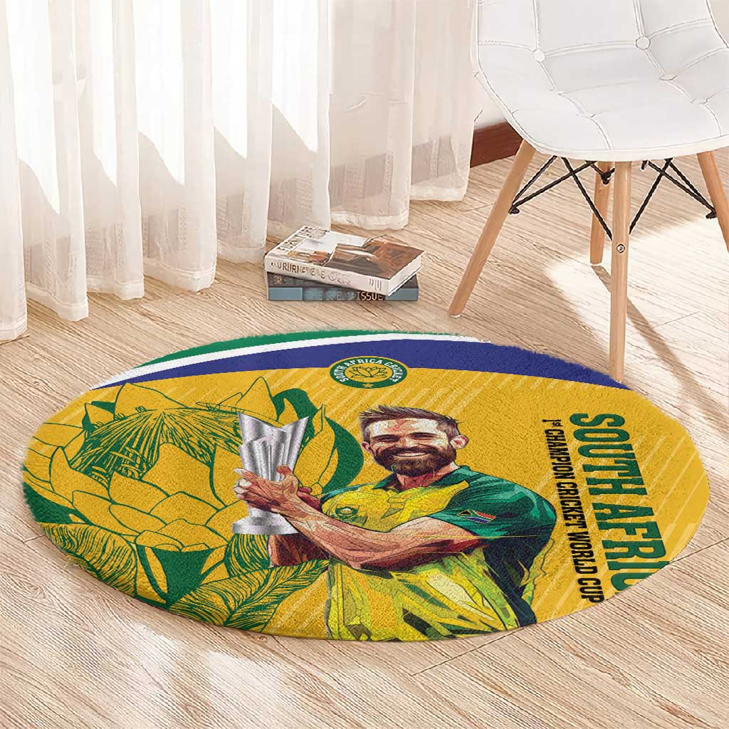 South Africa Cricket Round Carpet 1st Champions World Cup Proud Of Our Boys LT14
