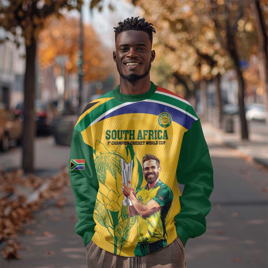 South Africa Cricket Sweatshirt 1st Champions World Cup Proud Of Our Boys LT14
