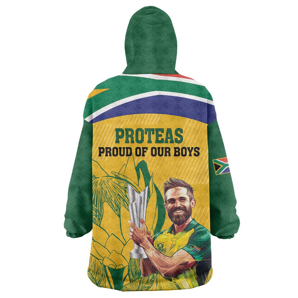 South Africa Cricket Wearable Blanket Hoodie 1st Champions World Cup Proud Of Our Boys LT14