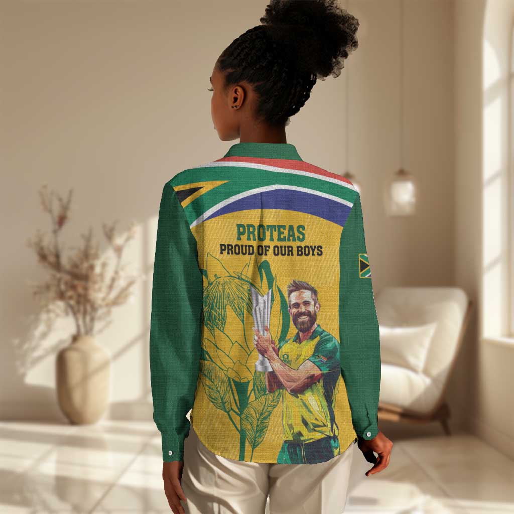 South Africa Cricket Women Casual Shirt 1st Champions World Cup Proud Of Our Boys LT14