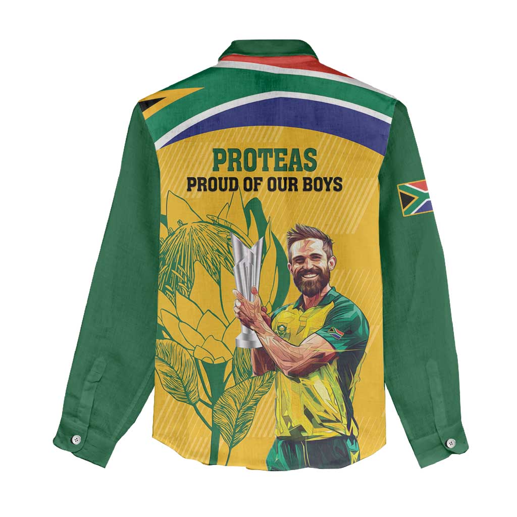South Africa Cricket Women Casual Shirt 1st Champions World Cup Proud Of Our Boys LT14