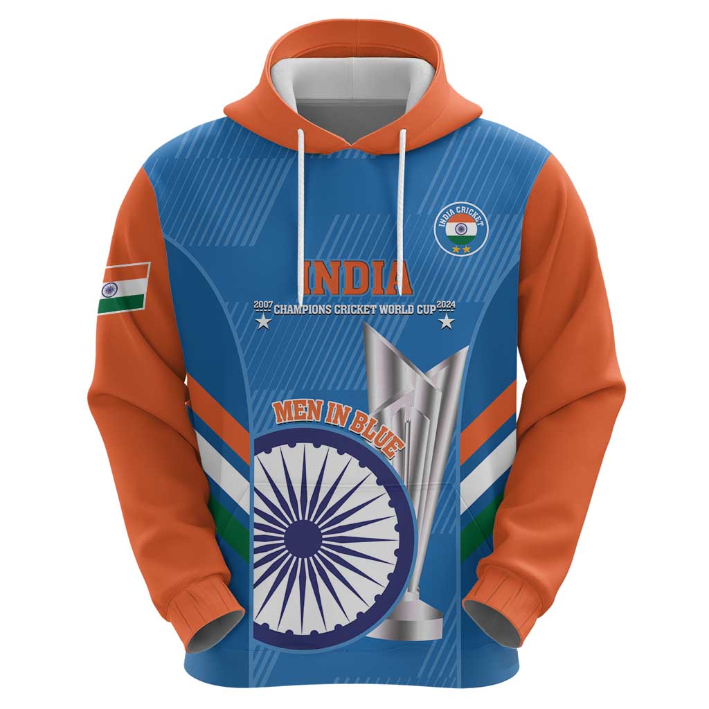 Custom India Cricket Hoodie 2nd Champions World Cup Men In Blue LT14