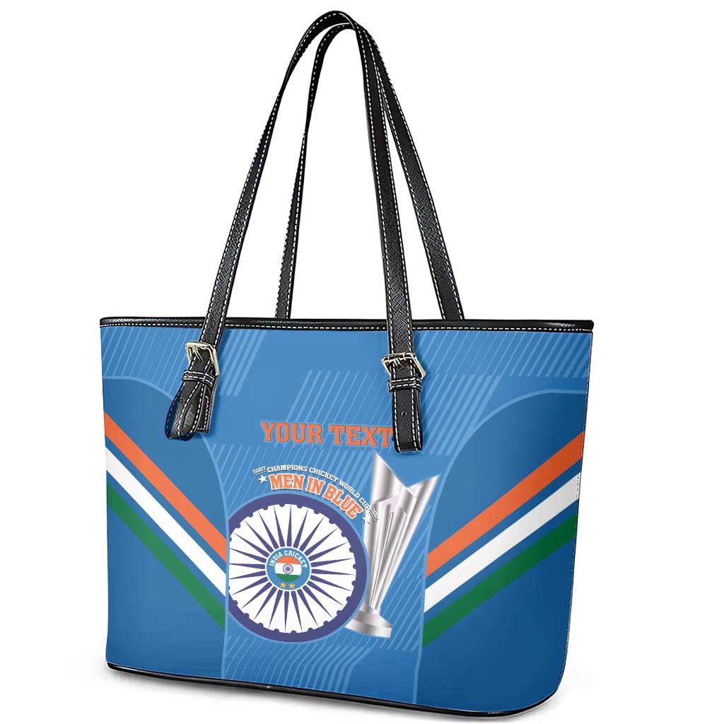 Custom India Cricket Leather Tote Bag 2nd Champions World Cup Men In Blue LT14