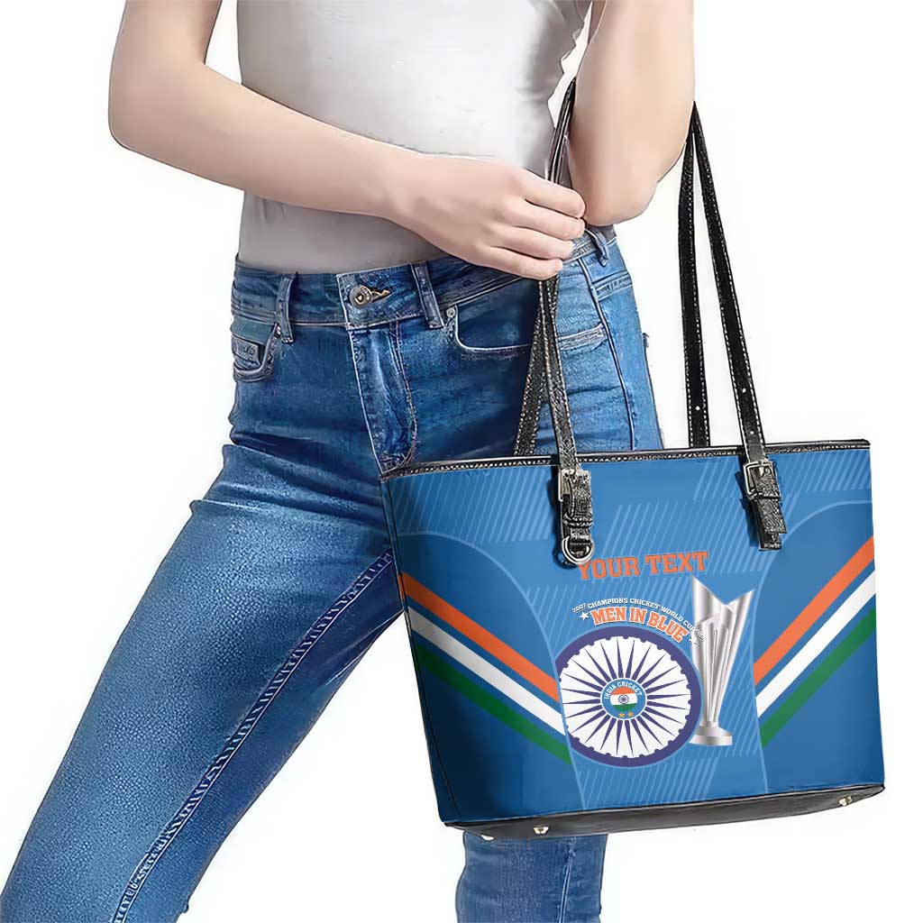 Custom India Cricket Leather Tote Bag 2nd Champions World Cup Men In Blue LT14