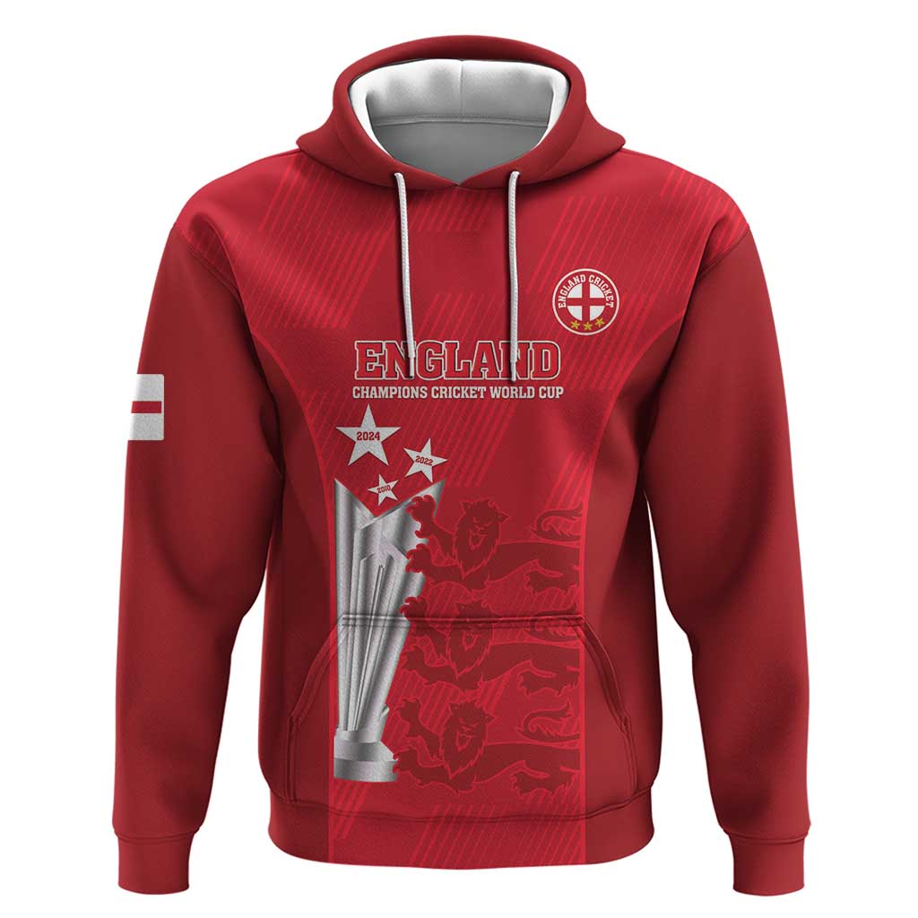 Custom England Cricket Hoodie 3rd Champions World Cup Proud LT14