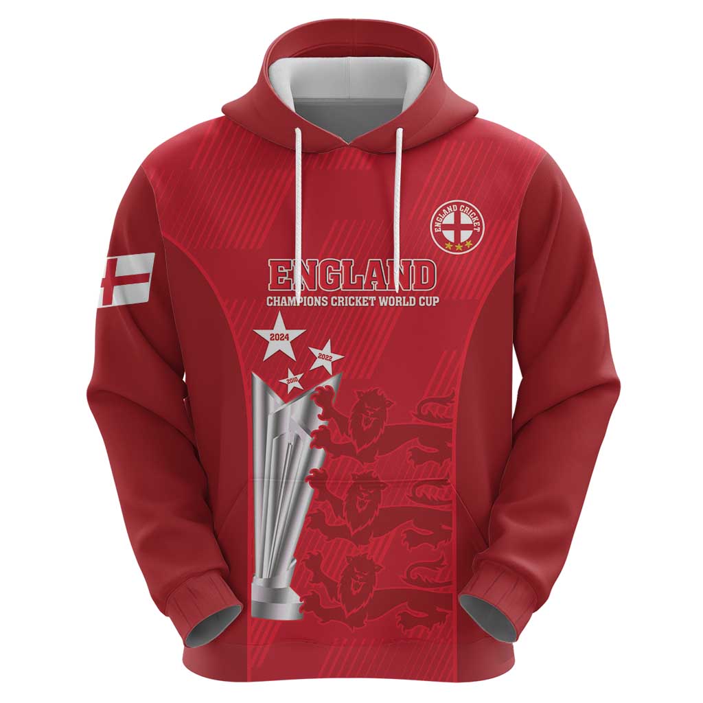 Custom England Cricket Hoodie 3rd Champions World Cup Proud LT14