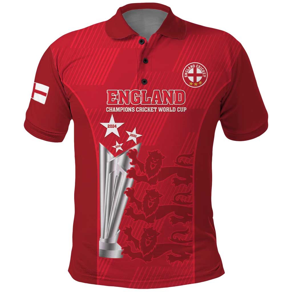 Custom England Cricket Polo Shirt 3rd Champions World Cup Proud LT14