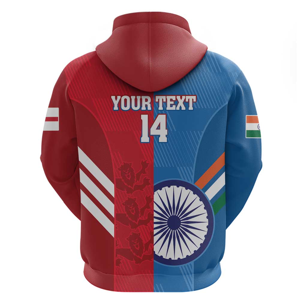 Custom India And England Cricket Hoodie 2024 Together Dynamic Version LT14