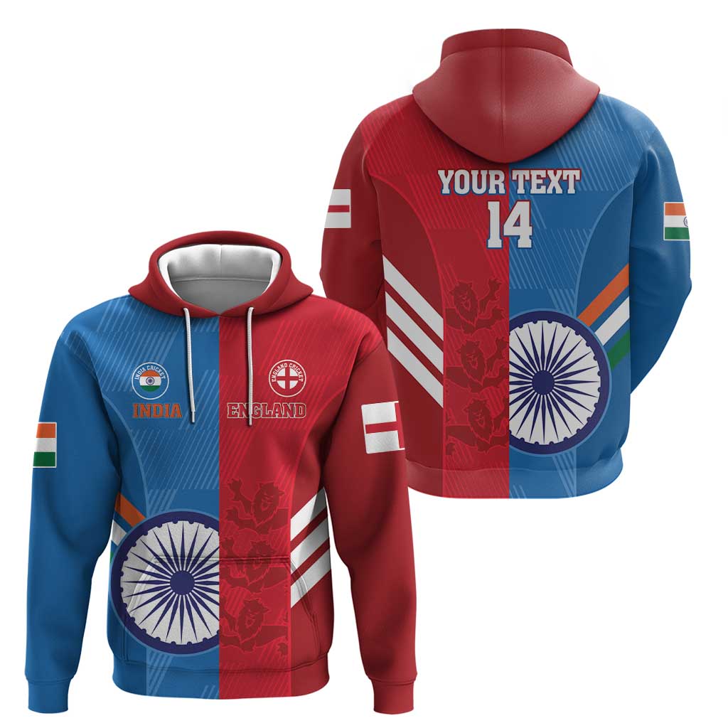 Custom India And England Cricket Hoodie 2024 Together Dynamic Version LT14