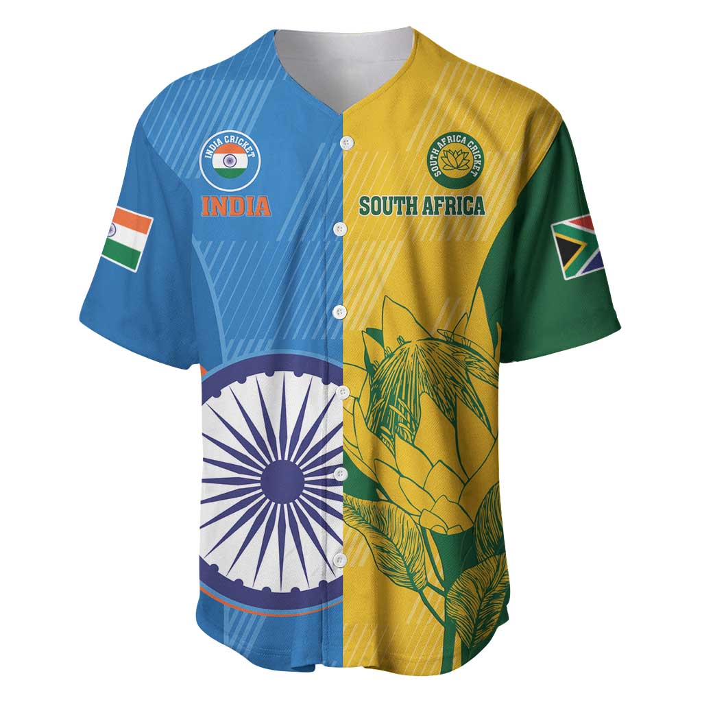 Custom India And South Africa Cricket Baseball Jersey 2024 Together Dynamic Version LT14