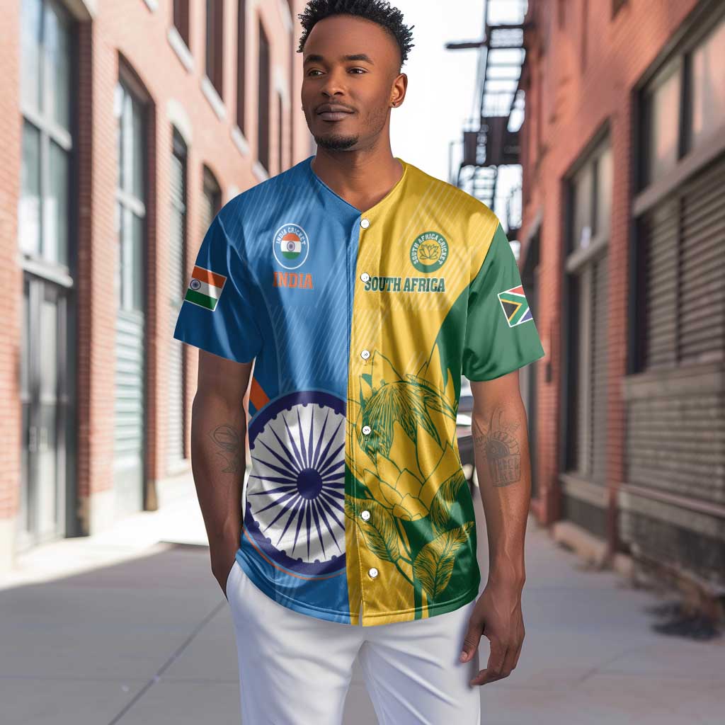 Custom India And South Africa Cricket Baseball Jersey 2024 Together Dynamic Version LT14