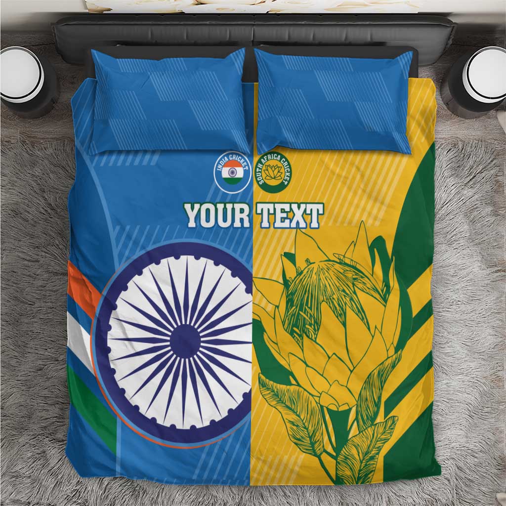 Custom India And South Africa Cricket Bedding Set 2024 Together Dynamic Version LT14
