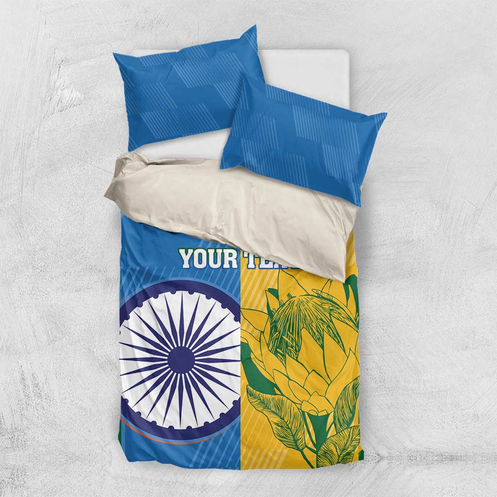 Custom India And South Africa Cricket Bedding Set 2024 Together Dynamic Version LT14