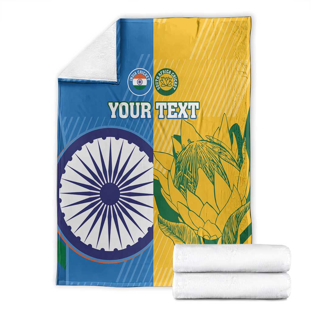 Custom India And South Africa Cricket Blanket 2024 Together Dynamic Version LT14