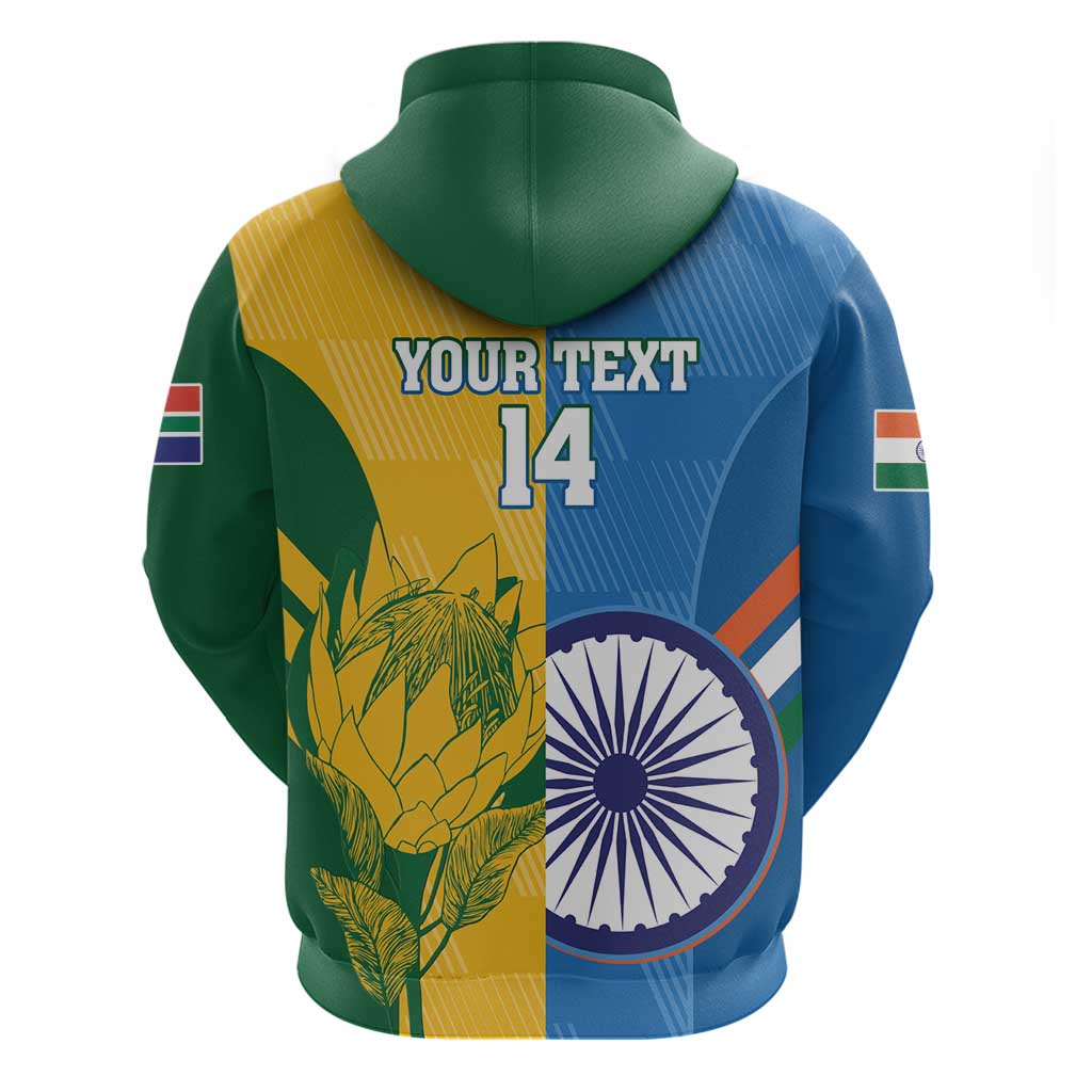 Custom India And South Africa Cricket Hoodie 2024 Together Dynamic Version LT14