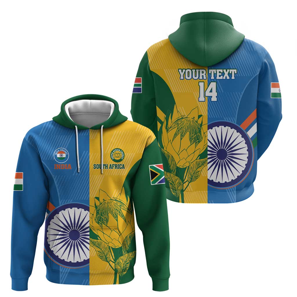 Custom India And South Africa Cricket Hoodie 2024 Together Dynamic Version LT14