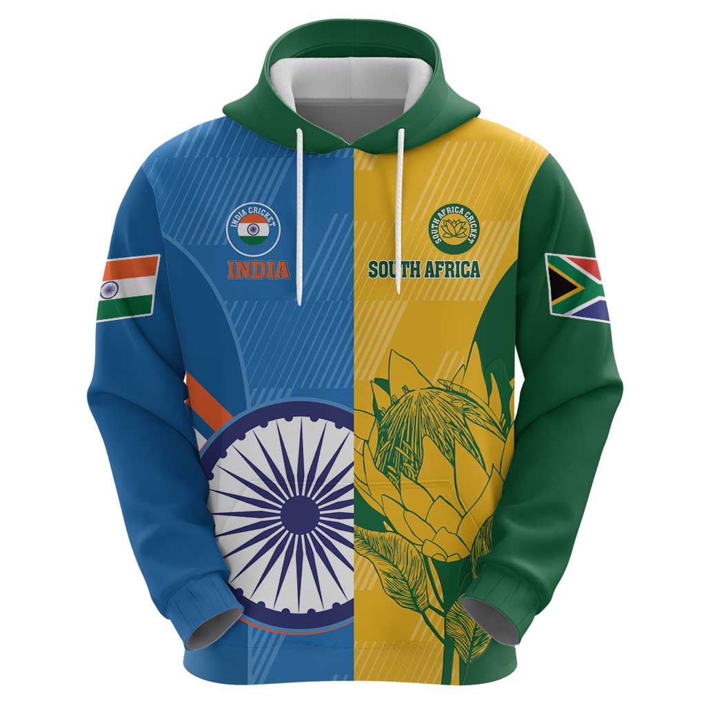 Custom India And South Africa Cricket Hoodie 2024 Together Dynamic Version LT14