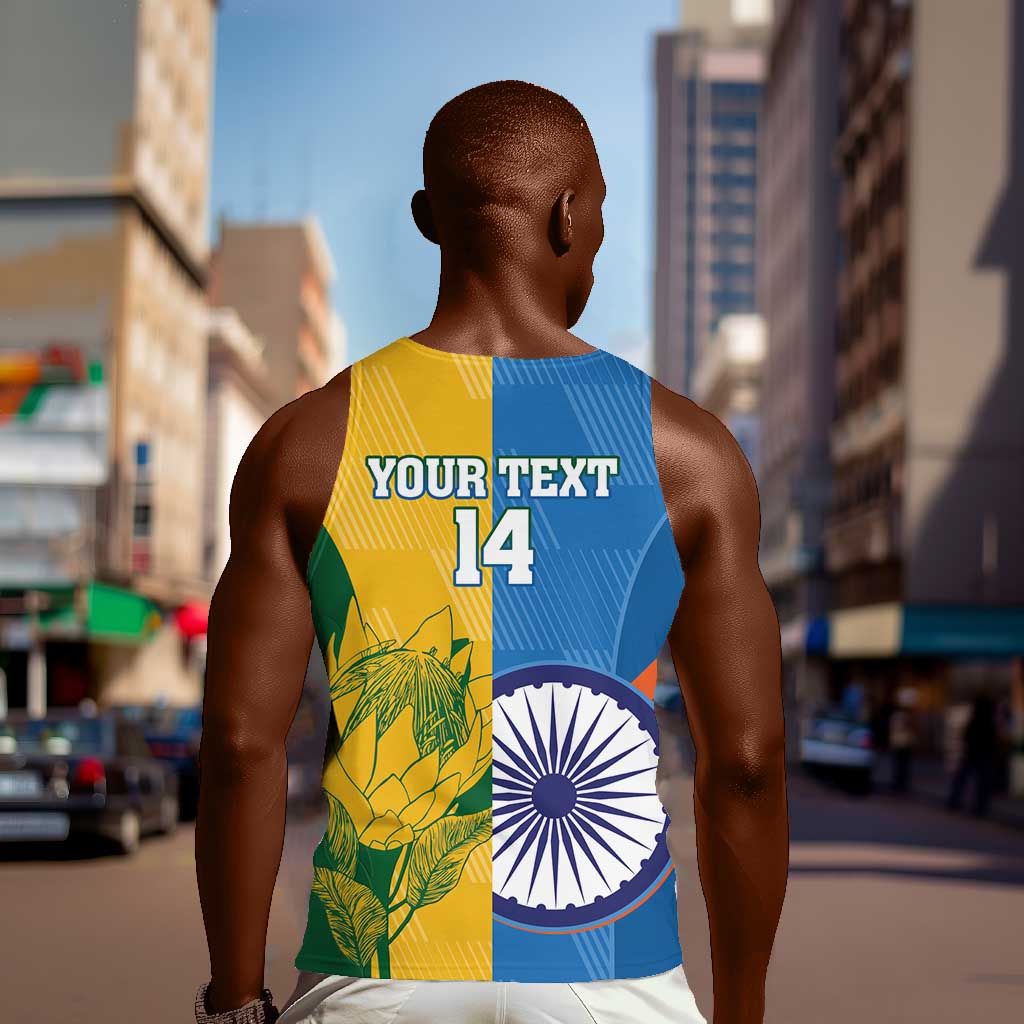 Custom India And South Africa Cricket Men Tank Top 2024 Together Dynamic Version LT14