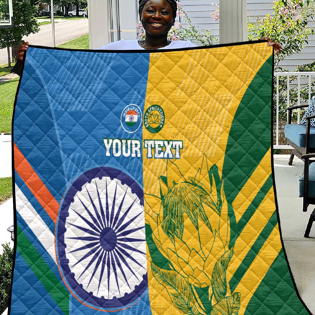 Custom India And South Africa Cricket Quilt 2024 Together Dynamic Version LT14