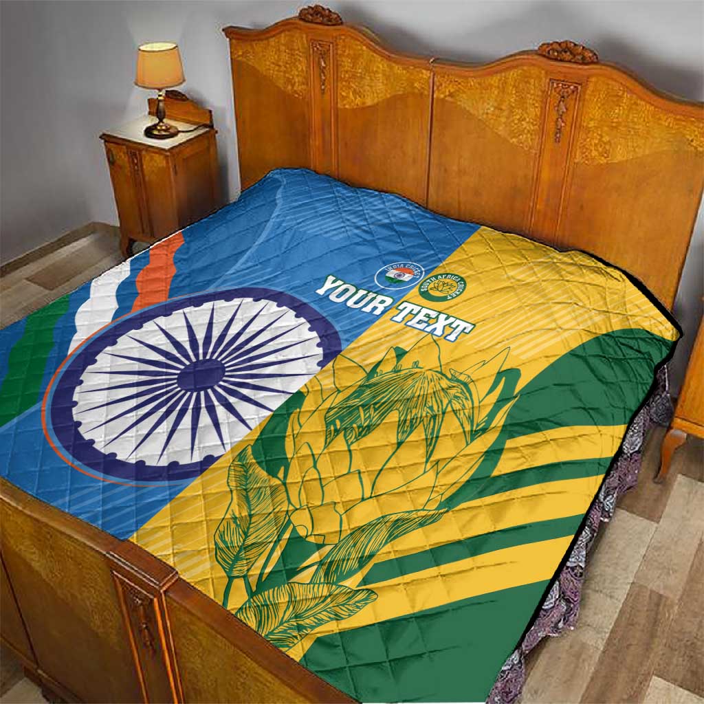 Custom India And South Africa Cricket Quilt 2024 Together Dynamic Version LT14