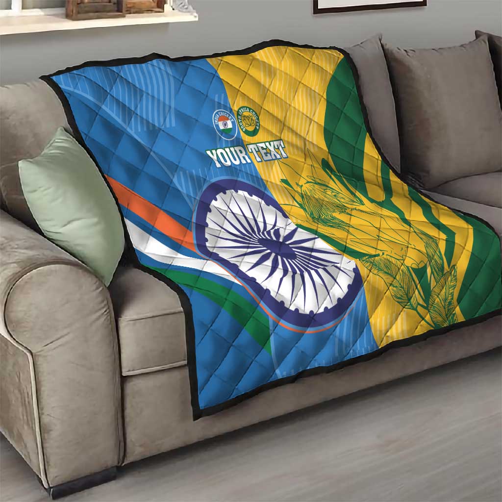 Custom India And South Africa Cricket Quilt 2024 Together Dynamic Version LT14