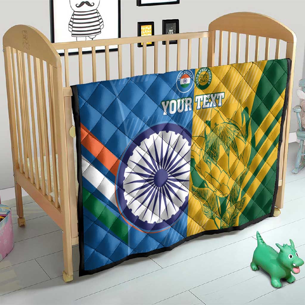 Custom India And South Africa Cricket Quilt 2024 Together Dynamic Version LT14