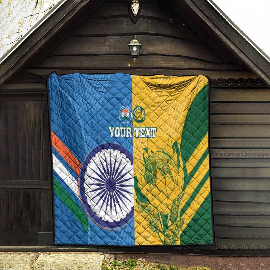 Custom India And South Africa Cricket Quilt 2024 Together Dynamic Version LT14