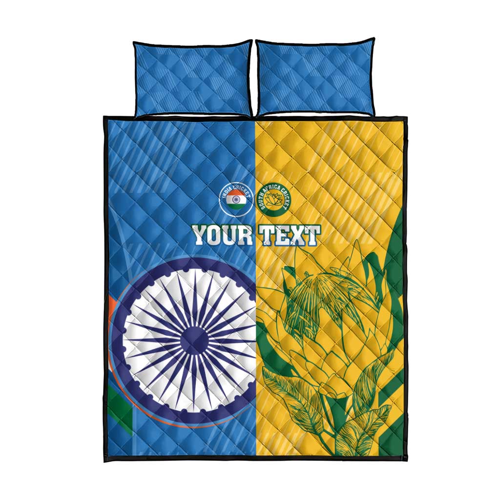 Custom India And South Africa Cricket Quilt Bed Set 2024 Together Dynamic Version LT14