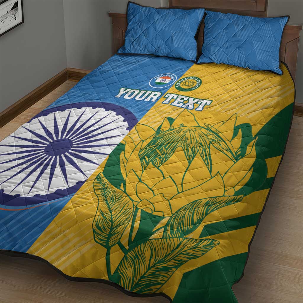 Custom India And South Africa Cricket Quilt Bed Set 2024 Together Dynamic Version LT14