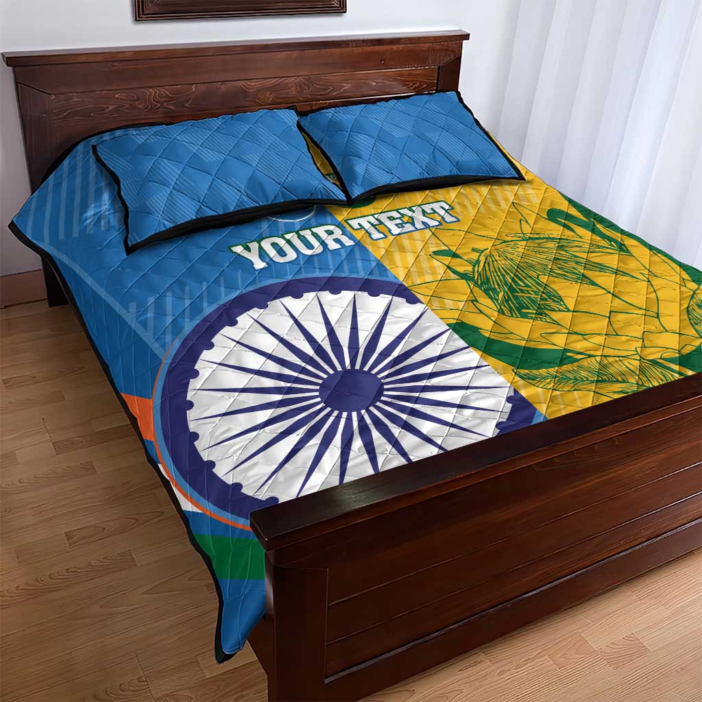 Custom India And South Africa Cricket Quilt Bed Set 2024 Together Dynamic Version LT14