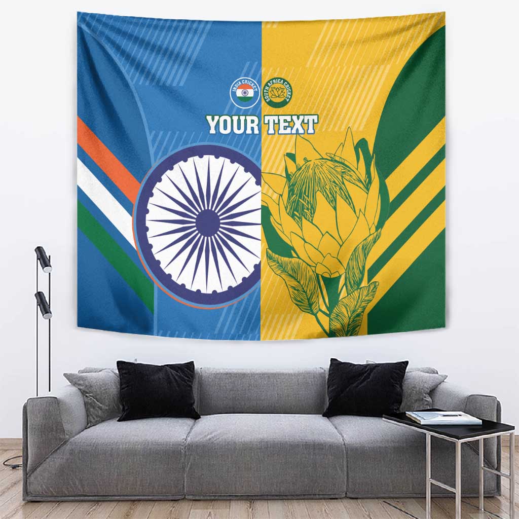 Custom India And South Africa Cricket Tapestry 2024 Together Dynamic Version LT14