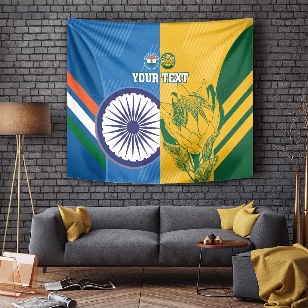 Custom India And South Africa Cricket Tapestry 2024 Together Dynamic Version LT14